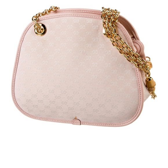 GUCCI Vintage Gucci Micro GG Chain Bamboo Bag - Picture 3 of 16
